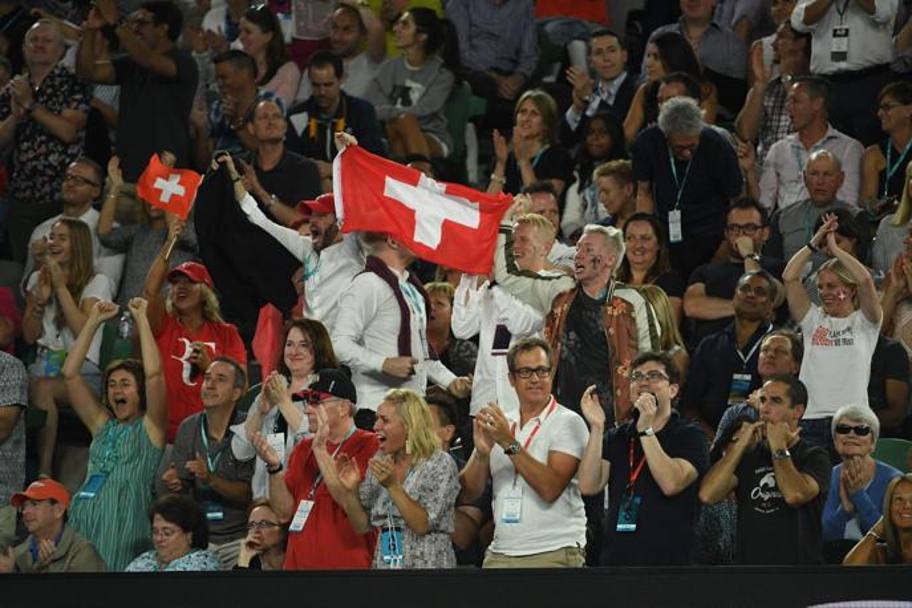 I tifosi svizzeri fanno festa EPA